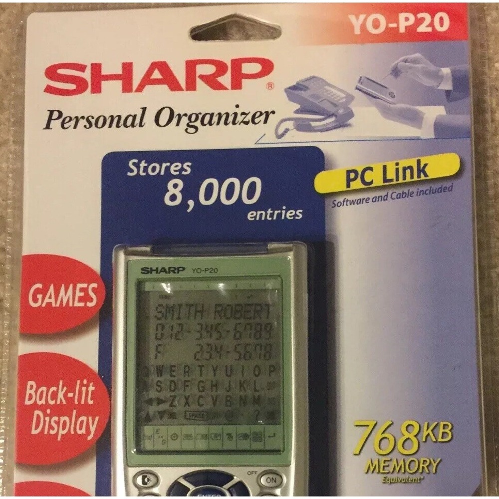 Sharp Personal Organizer NOS Schedule Games Address Book English Spanish YO-P20